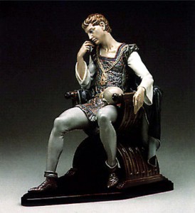 купить статуэтку Размышления Гамлета Гамлет и Йорик Ладро LLADRO фарфоровая статуэтка