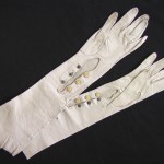 кожаные перчатки белые 19в 40см купить продать