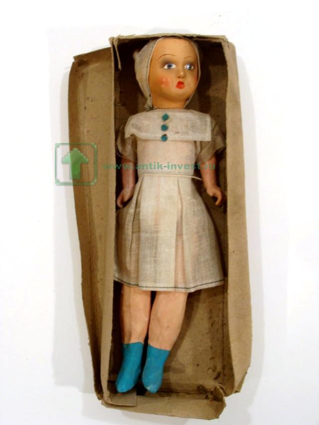 испанская старинная кукла композит родная коробка 28 см
