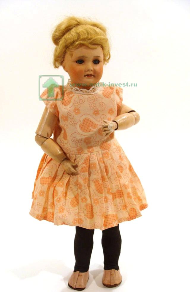 старинная кукла из франции Unis France голова фарфор корпус артикуляционный композит 41 см