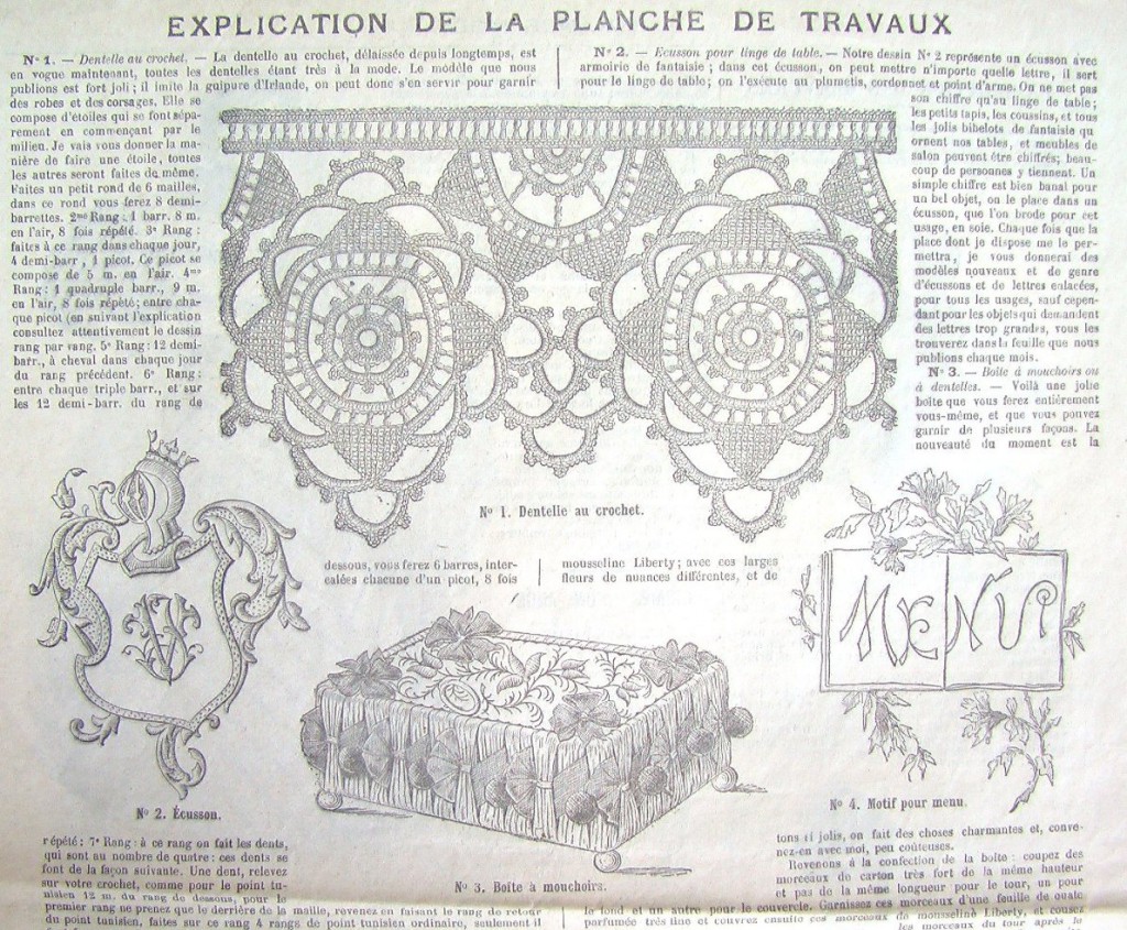 схема кроше dentelie au crochet