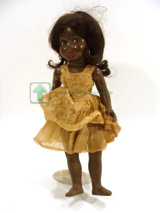 целулоидная кукла негритянка Bibiana артикуляционное тело 50 см